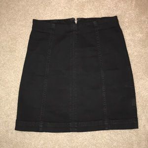 free people black mini skirt